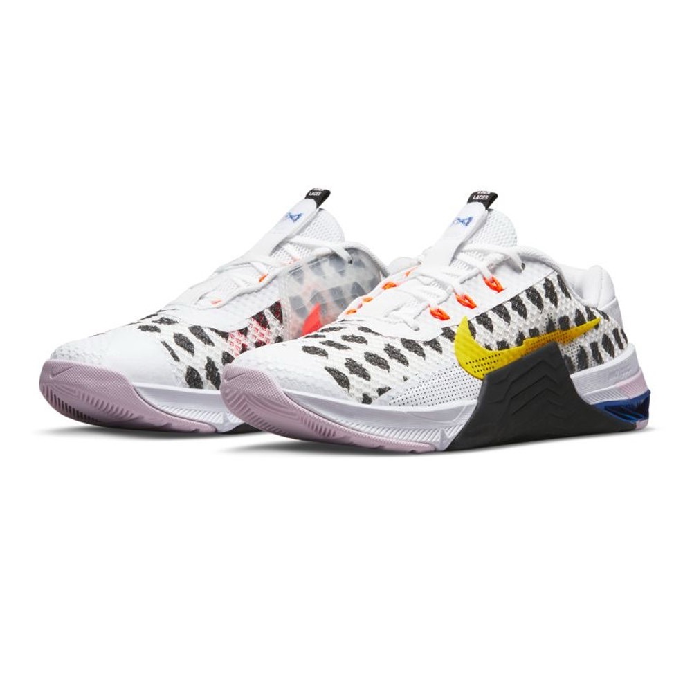 Nike Metcon7 Shoes DJ4312-074 Training Polka White Yellow Women’s size 7
